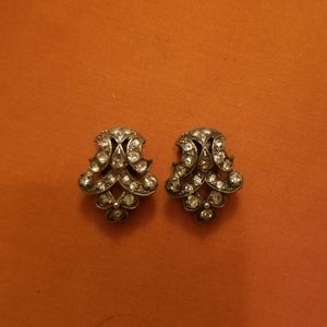 Vintage silver clip on earrings